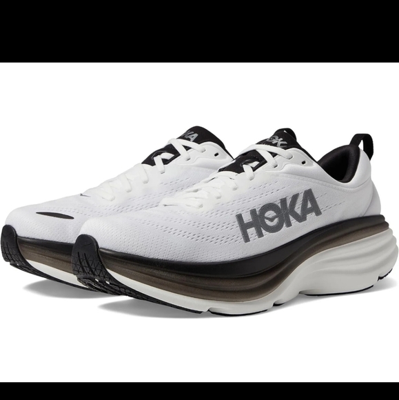 Hoka One One Other - HOKA Bondi 8 Men White/Black Size 8.5D